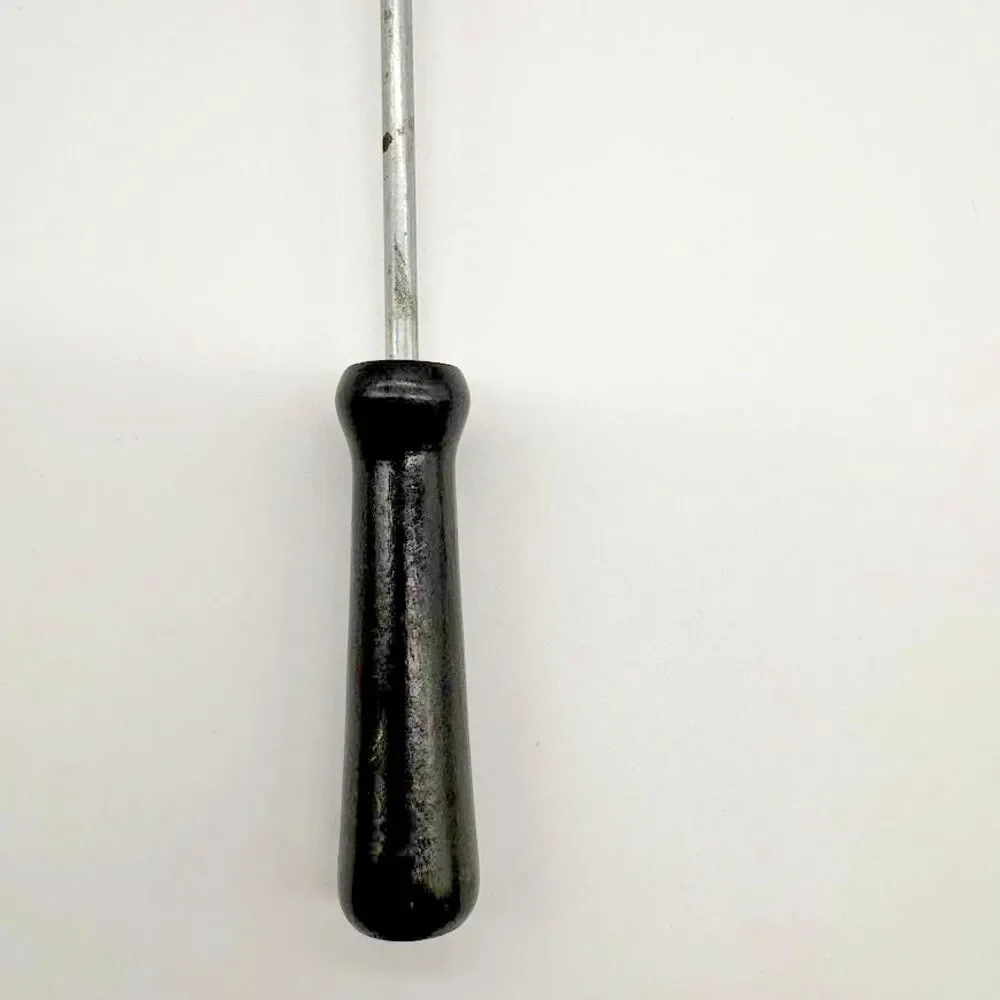 Vintage Rosette Timbale Iron Cast Aluminum Pastry Mold Black Wood Handle 10